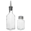 BUTELKI SZKLANE DO OLIWY OCTU 2x 250ml PRZYPRAWNIKI W STOJAKU 229276