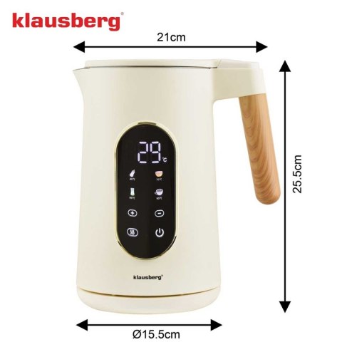CZAJNIK ELEKTRYCZNY 1,7L KLAUSBERG KB-9005 REGULACJA TEMPERATURY