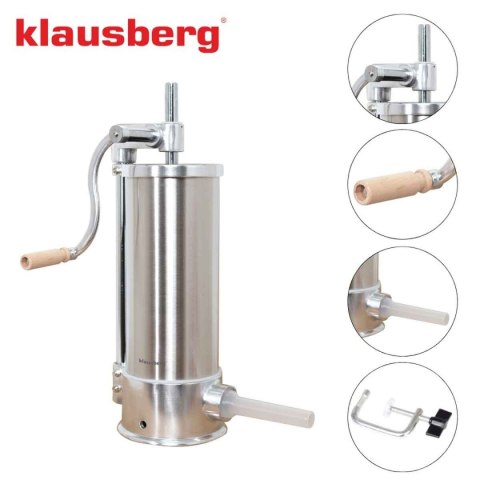 RĘCZNA NADZIEWARKA DO KIEŁBASY 5kg KLAUSBERG KB-7927 PIONOWA