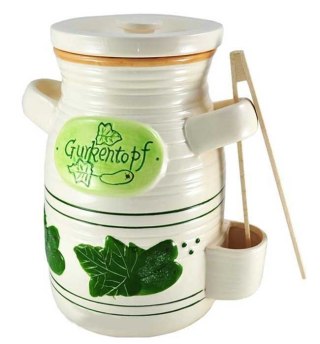 SŁÓJ CERAMICZNY DO OGÓRKÓW 4L+ SZCZYPCE
