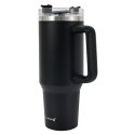 STALOWY KUBEK TERMICZNY TERMOS 1100ml Z RĄCZKĄ I SŁOMKĄ KLAUSBERG KB-7942