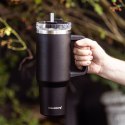 STALOWY KUBEK TERMICZNY TERMOS 1100ml Z RĄCZKĄ I SŁOMKĄ KLAUSBERG KB-7942