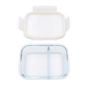 SZKLANY POJEMNIK 600ml LUNCH BOX Z PRZEGRODĄ SZCZELNY 5622