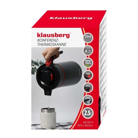 TERMOS DZBANEK KONFERENCYJNY NA KAWĘ HERBATĘ 2,5L KLAUSBERG KB-9013