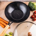 WOK Z POKRYWĄ Z POWŁOKĄ MARMURKOWĄ 30cm KINGHOFF KH-1984