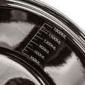 GARNEK EMALIOWANY 20cm 2L Z POKRYWĄ BANQUET METALLIC BLACK