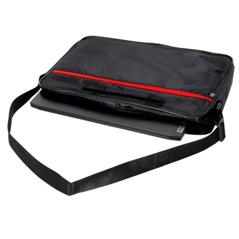 Torba na laptopa 15,6 cali na ramię z paskiem teczka biznesowa damska męska czarna