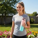 Bidon Motywacyjny 1L BPA FREE Butelka na Wodę ze Słomką i Miarką Fitness