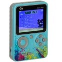 Konsola przenośna do gier mini elektroniczna retro 500 gier niebieska