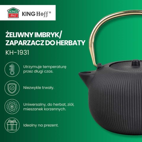ZAPARZACZ ŻELIWNY IMBRYK 1L Z FILTREM KINGHOFF KH-1931