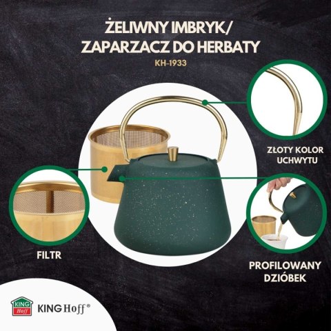 ZAPARZACZ ŻELIWNY IMBRYK 1L Z FILTREM KINGHOFF KH-1933