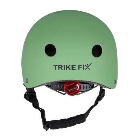 Kask rowerowy dla dziecka Trike Fix dziecięcy regulowany LED M 55-58cm zielony ciemny