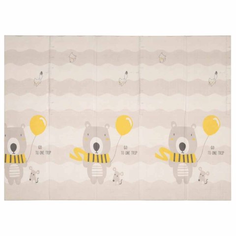 Mata edukacyjna piankowa dwustronna składana 150x200cm drzewa misie