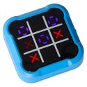 Kółko krzyżyk gra elektroniczna logiczna tic tac toe konsola przenośna niebieska