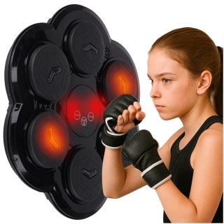Tarcza bokserska treningowa na ścianę trenażer muzyka LED USB rękawice