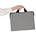 Torba na laptopa 15,6 cali na ramię teczka biznesowa damska męska szara