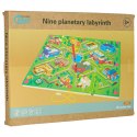 Gra labirynt magnetyczna planszowa drewniana do podróży farma 2 graczy