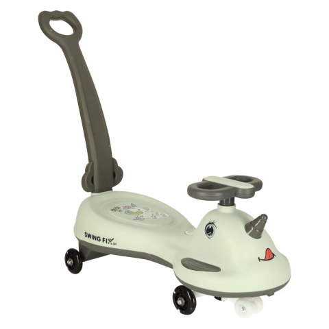Jeździk grawitacyjny LED Swing FIX S1 skuter z rączką szary max 65kg