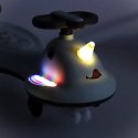 Jeździk grawitacyjny LED Swing FIX S1 skuter z rączką szary max 65kg