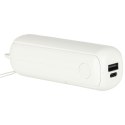 Wiatrak biurkowy wentylator mini ręczny składany wiatraczek przenośny USB biały