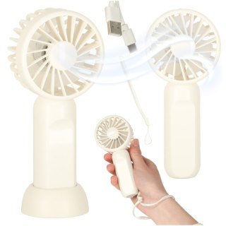 Wiatrak biurkowy wentylator mini ręczny wiatraczek przenośny USB 13,8cm