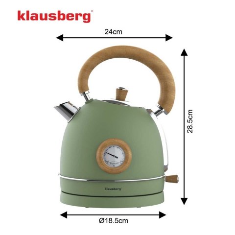 CZAJNIK ELEKTRYCZNY 1,8L Z TERMOMETREM KLAUSBERG KB-9008 RETRO