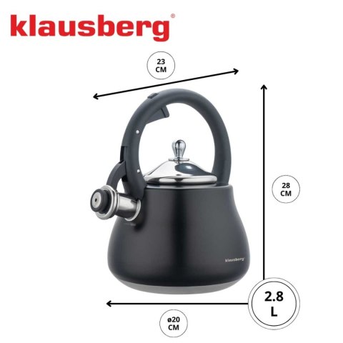 CZAJNIK STALOWY Z GWIZDKIEM 2,8L KLAUSBERG KB-7918