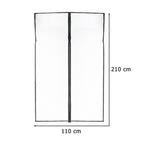 Moskitiera siatka magnetyczna LUARO na drzwi solidna mocny magnes 110x210cm