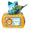 Sorter pudełko z chusteczkami sensoryczne montessori pluszowe cyfry litery