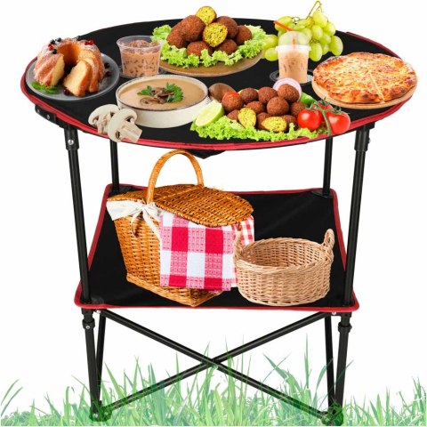 Stolik stół turystyczny składany przenośny kempingowy z pokrowcem 72 cm x 72 cm