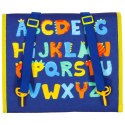 Tablica manipulacyjna sensoryczna montessori walizka plecak niebieski