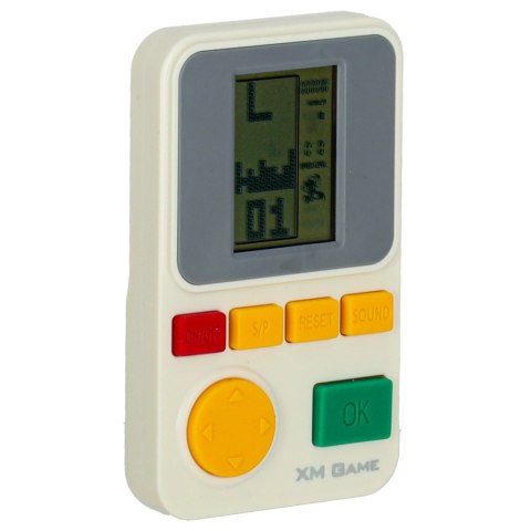 Gra zręcznościowa elektroniczna konsola retro gierka przenośna kieszonkowa biała