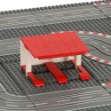 Tor wyścigowy samochodowy elektryczny policyjny 2 auta autka kontrolery zakręty klocki konstrukcyjne GD-03
