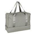 Torba podróżna bagaż podręczny do samolotu podróżna turystyczna pojemna uchwyt kieszenie 39x18x30 szara