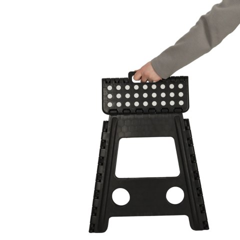 Stołek taboret składany antypoślizgowy 39,5 cm czarny