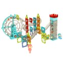 Klocki magnetyczne magnetic sticks marble tor kulkowy z dźwiękiem muzyką grający 118 elementów