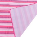 Mata plażowa wodoodporna koc piknikowy plażowy składany torba XXL 200x200cm różowa