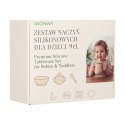 Naczynia silikonowe dla dzieci niemowląt krab zestaw 9 elementów fioletowy