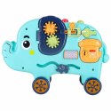 Słonik tablica manipulacyjna montessori wbijak sorter klocki młotek 26cm