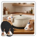 EMALIOWANY GARNEK ŻELIWNY 24cm 4L HAGE CREAM