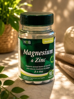 Holland & Barrett - Magnez + Cynk, 90 tabletek