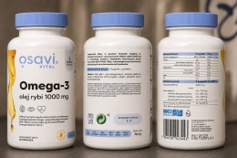 Osavi - Omega-3 Olej Rybi, 1000mg, Naturalny Smak, 60 kapsułek miękkich