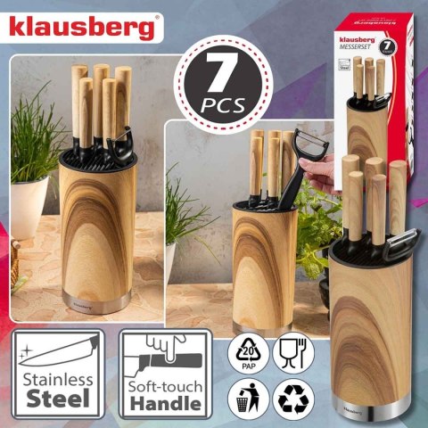 ZESTAW NOŻY KUCHENNYCH W BLOKU KLAUSBERG KB-9036