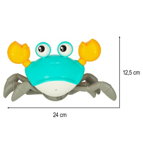 Krab uciekający pełzający czujnik interaktywna akumulator USB zielony
