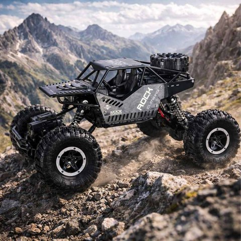 Samochód zdalnie sterowany na pilota RC Rock Crawler 4x4 LHC012 auto 2w1 czarny