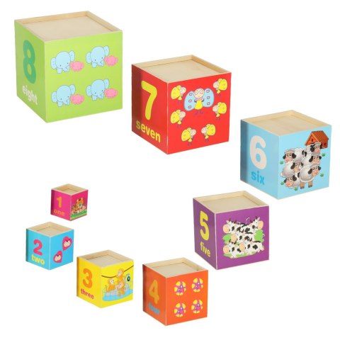 Wieża edukacyjna drewniana sorter kształty nauka liczenia 71cm XXL