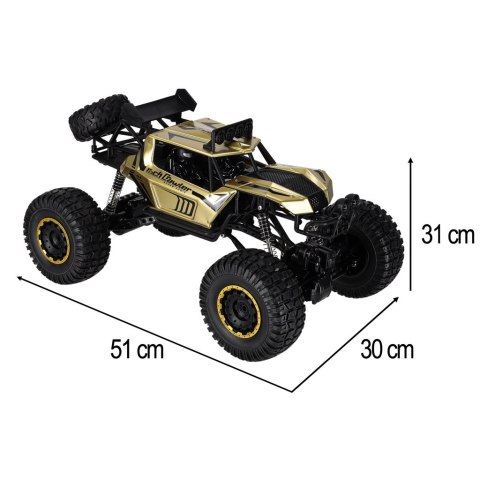 Samochód zdalnie sterowany 2,4GHz 1:8 51cm metal złoty TOP OFERTA HOT