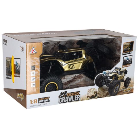 Samochód zdalnie sterowany 2,4GHz 1:8 51cm metal złoty TOP OFERTA HOT