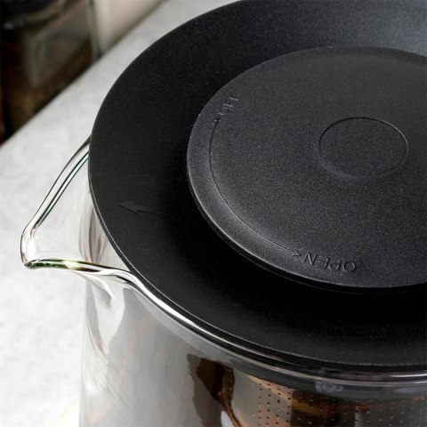 DZBANEK SZKLANY ZAPARZACZ Z SITKIEM I PODGRZEWACZEM 1,5L 259724