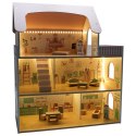 Domek dla lalek drewniany LULILO Peonio 70cm LED róż